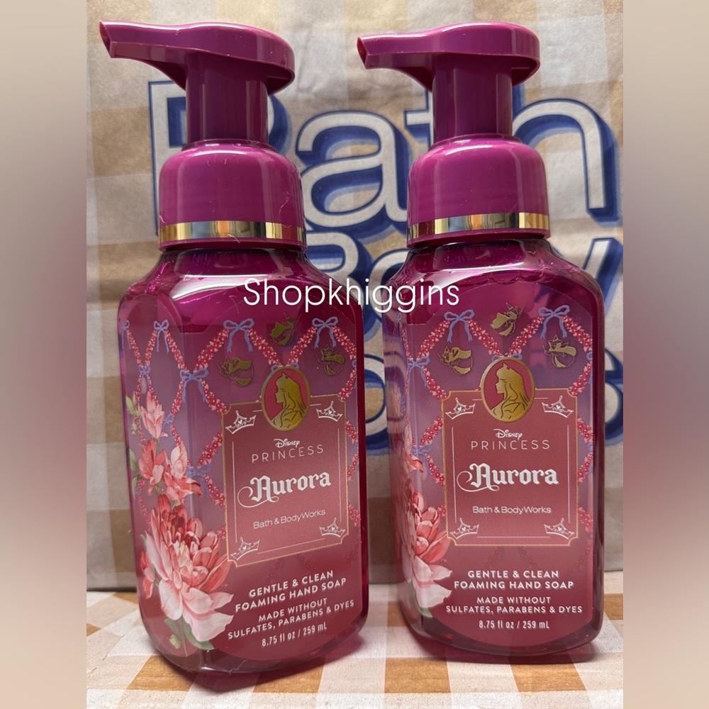 NEW B&BW (2) Aurora Foaming hand soaps Disney Princess Collection